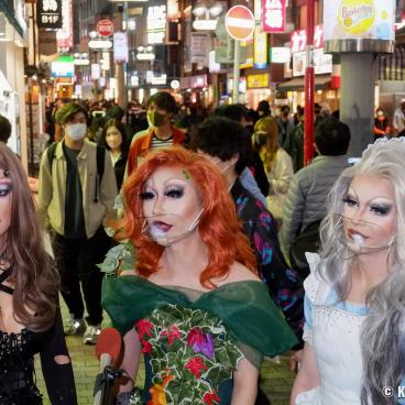 Shibuya (Tokyo), Drag Queens in Halloween night
