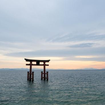 Shirahige-jinja (Takashima, Shiga), Floating torii gate on Lake Biwa