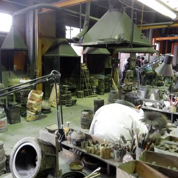 Iwachu Cast Iron workshop in Morioka