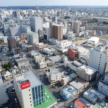 Art Tower Mito, View on the city from the observatory