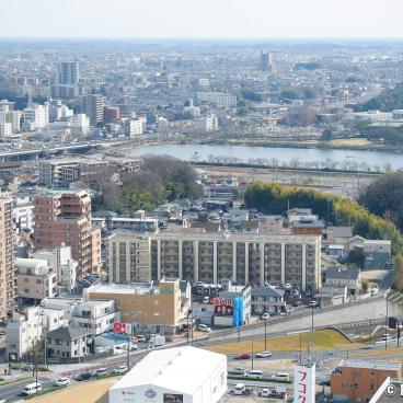 Art Tower Mito, View on the city from the observatory 2