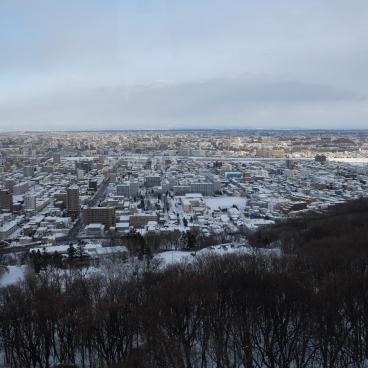 Mount Moiwa, Panoramic view on Sapporo in winter 2