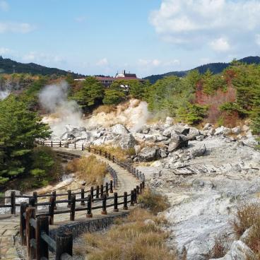 Unzen Jigoku (Kyushu), Walking path in Mount Unzen's Hells