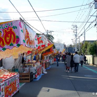 Myoho-ji (Fuji City), Street food stalls during Bishamonten Taisai Festival