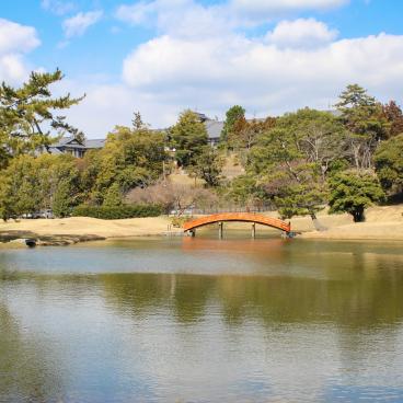 Naramachi District in Nara, Garden of the former Daijo-in temple