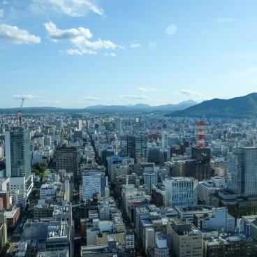 JR Tower T38 in Sapporo, View on the mountains and the city