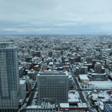 JR Tower T38 in Sapporo, View on the mountains and the city in winter 3