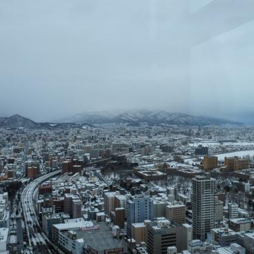 JR Tower T38 in Sapporo, View on the mountains and the city in winter 4