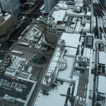 JR Tower T38 in Sapporo, Sapporo Station from the observatory