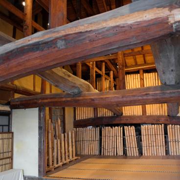 Takehara (Chugoku), Inside of an old house with bamboo partitions