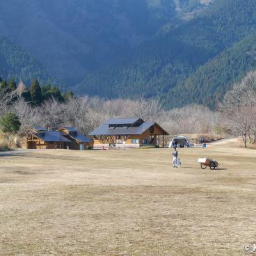 Lake Tanuki (Fujinomiya), Tents area in the camping site 2