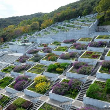 Awaji, The 100-step garden (Hyakudan-en) in Awaji Yumebutai Memorial