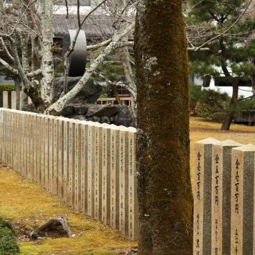 Daikaku-ji (Kyoto), Garden and steles in the temple grounds
