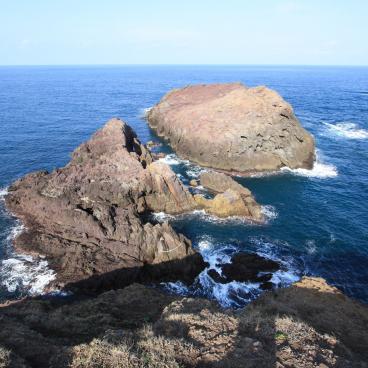 Motonosumi Inari Jinja (Chugoku), View on the sea and the rocks