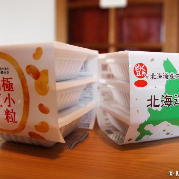 Types of natto packs sold in Japan