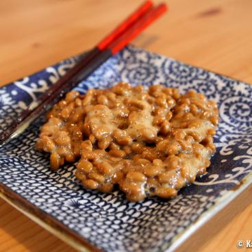 Natto served in a Japanese plate 2