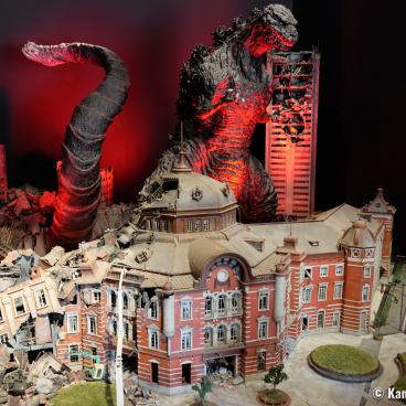 Nijigen no Mori, Godzilla Interception Operation Awaji, Model scale for a movie in the museum