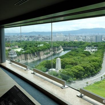 Osaka Museum of History, Indoor panoramic view on Osaka Castle Park