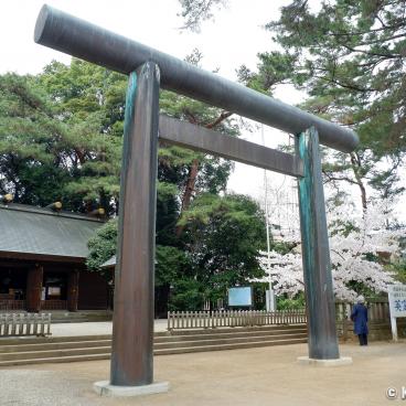Omiya Park (Saitama), Torii gate and pavilion of the Gokoku shrine