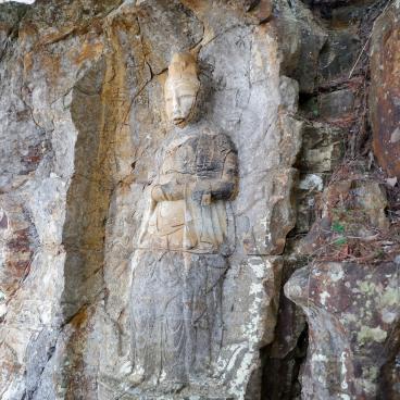 Fukushima City (Tohoku), Iwaya Kannon sculpture