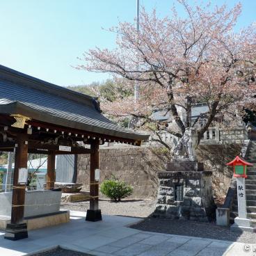Fukushima City (Tohoku), Ablution pavilion at Gokoku-jinja shrine on Mount Shinobu