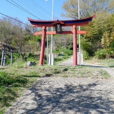 Fukushima City (Tohoku), Torii gate at the entrance of Haguro-san shrine on Mount Shinobu