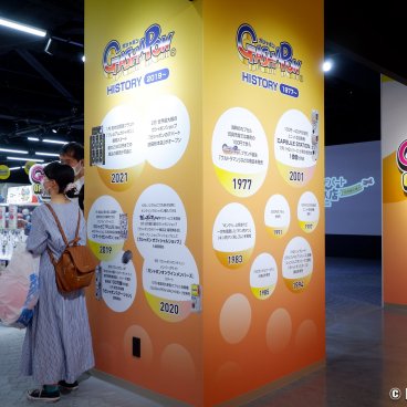 Gashapon no Depato Ikebukuro, History wall of Bandai-Namco capsule toys vending machine