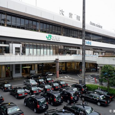 Omiya (Saitama), Taxis at the exit of Omiya station