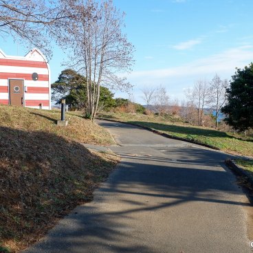 Tashirojima (Ishinomaki), Cat-shaped house at Manga Island camping 3