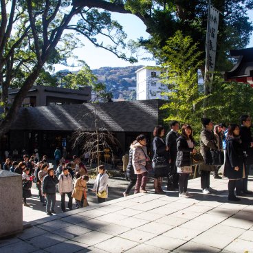 Prayer pavilion Haiden at Kinomiya-jinja shrine 3