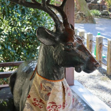 Yoshida-jinja (Kyoto), Sacred deer statue in the shrine's grounds