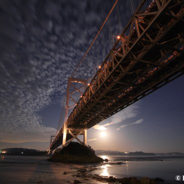 Naruto Whirlpools, Night view of Onaruto-kyo bridge