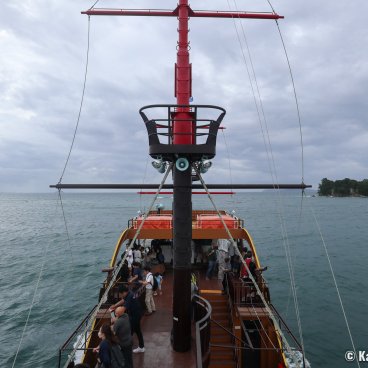 Kujukushima Islands, View from the cruising ship Mirai 