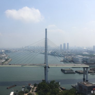 Tempozan (Osaka), Panoramic view on the bay from the Ferris Wheel