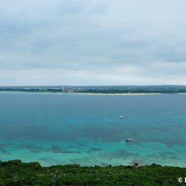 Ryugu Castle Observatory (Kurima-jima), View on Yonaha-Maehama Beach on Miyako-jima