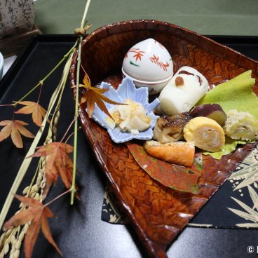 Chikuden Saryo (Taketa, Oita), Autumnal kaiseki dinner at the ryokan inn