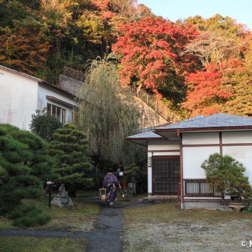 Chikuden Saryo (Taketa, Oita), Building of the onsen baths at the ryokan inn