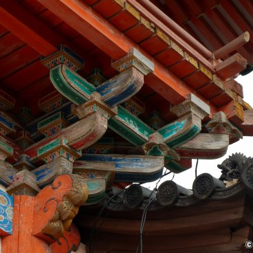 Kishu Tosho-gu (Wakayama), Details of paintings under a roof