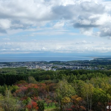 Abashiri (Hokkaido), View on the city from Mount Tento Observatory