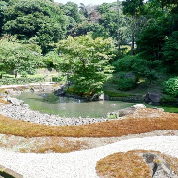 Engaku-ji (Kamakura), View on Daihojo Pavilion's Zen garden