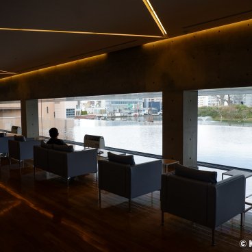 Akita, Lounge facing Senshu Park at the Akita Museum of Art
