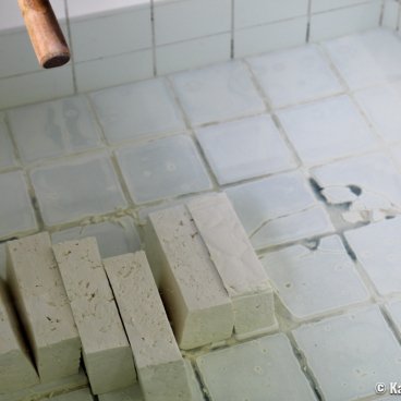 Tofu produced in a local specialized shop in Tokyo