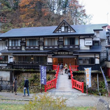 Ginzan Onsen (Yamagata), View on the thermal village and its traditional architecture 5