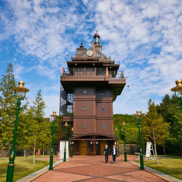 Ghibli Park, Elevator Tower from Hill of Youth Area (©Kisa Toyoshima via timeout.com)