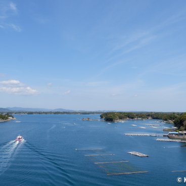 Shima (Ise Peninsula, Mie Prefecture), Panorama on the Ago Bay from Pearl Bridge on Route 260