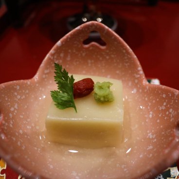 Miyama Sanso (Kurokawa Onsen), Detail of a dish of the Kaiseki private dinner 