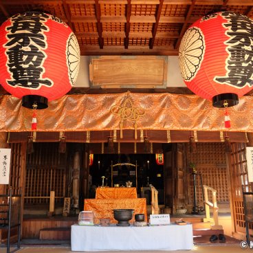 Sekizan Zen-in (Kyoto), Inside view of the Fudo-do pavilion
