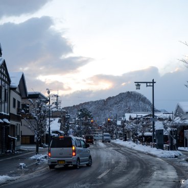 Kakunodate (Akita), Snowy view of the modern city