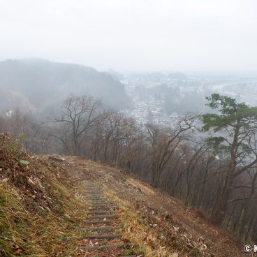 Kakunodate (Akita), Foggy view of the city from Mount Furushiro