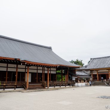 Shogo-in (Kyoto), View on the Shinden pavilion and the temple's dry garden
